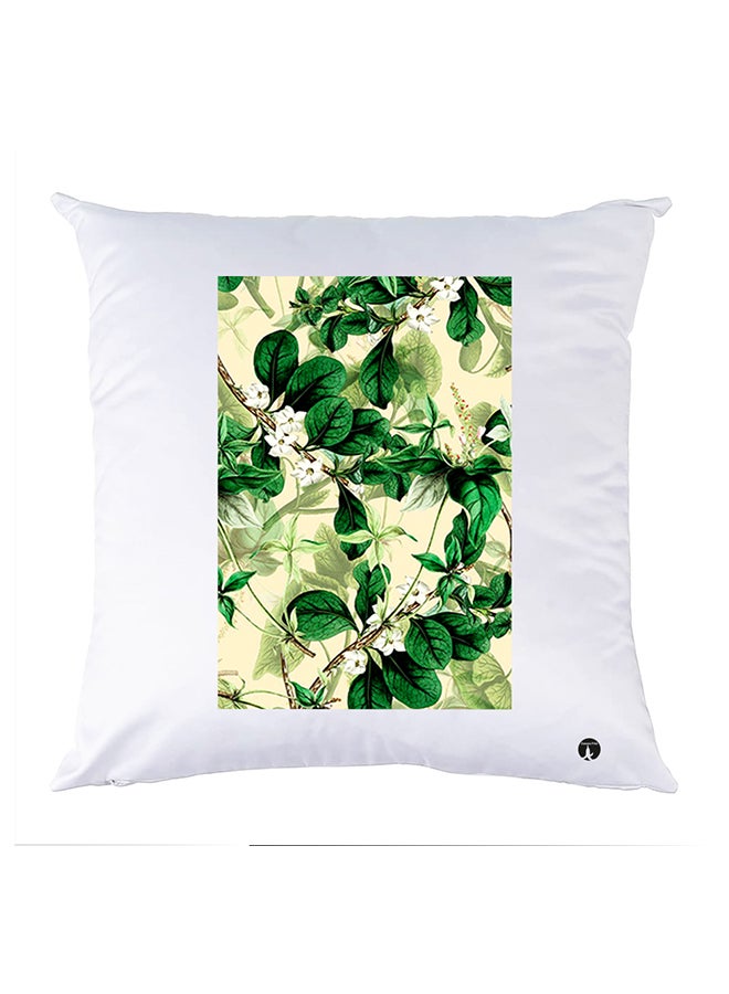 غطاء وسادة مطبوع polyester أبيض 30x30سم