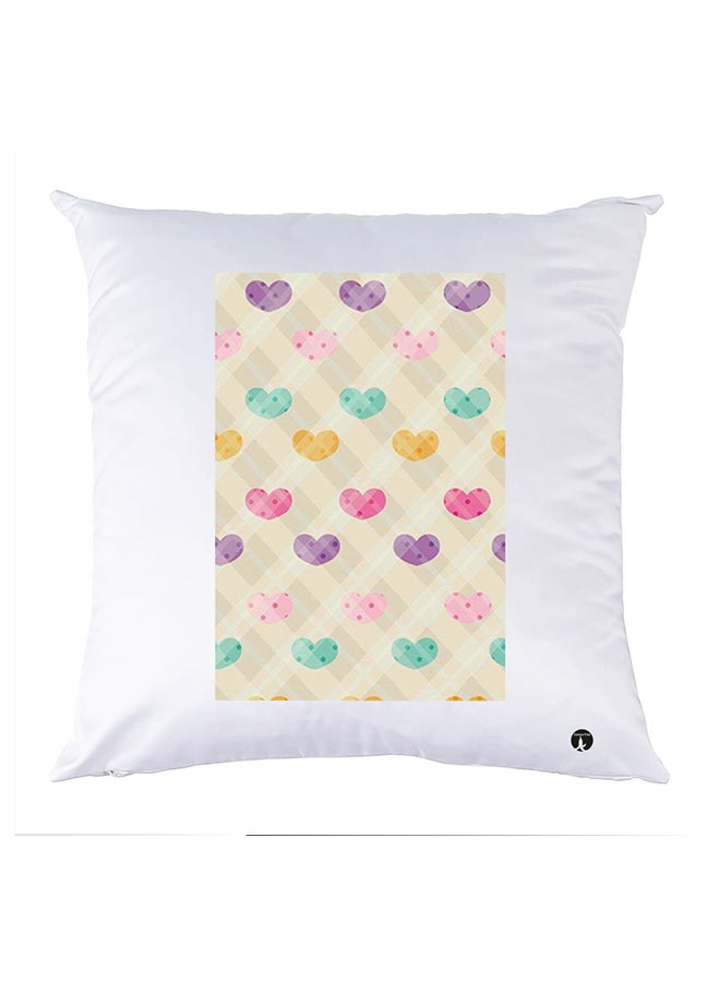 Printed Pillow polyester White 30x30cm