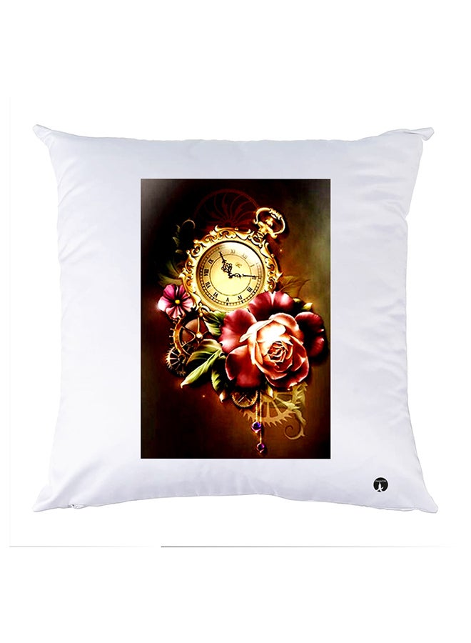 وسادة مزيّنة بنقشة مطبوعة polyester أبيض 30x30سم