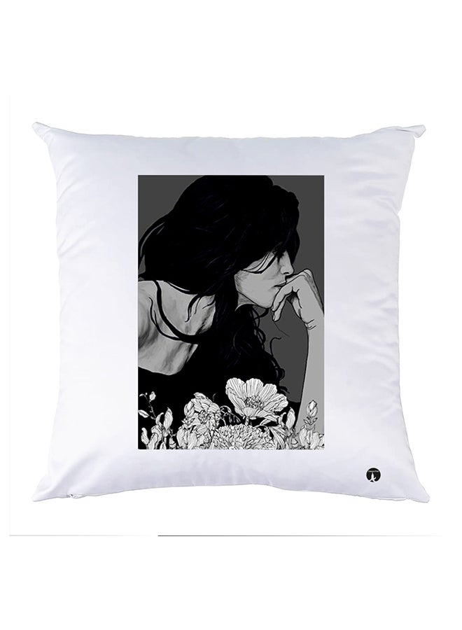 بي بي غطاء وسادة مطبوع polyester أبيض 30x30سم