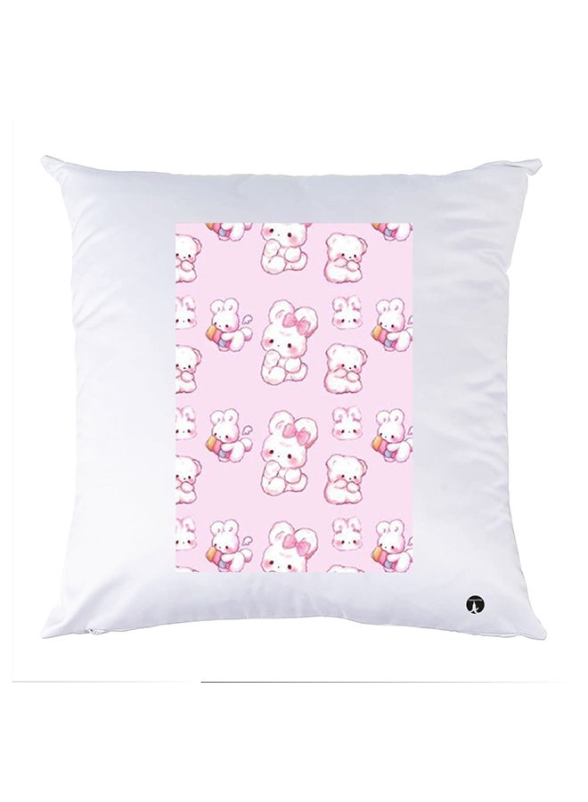 Printed Pillow polyester White 30x30cm