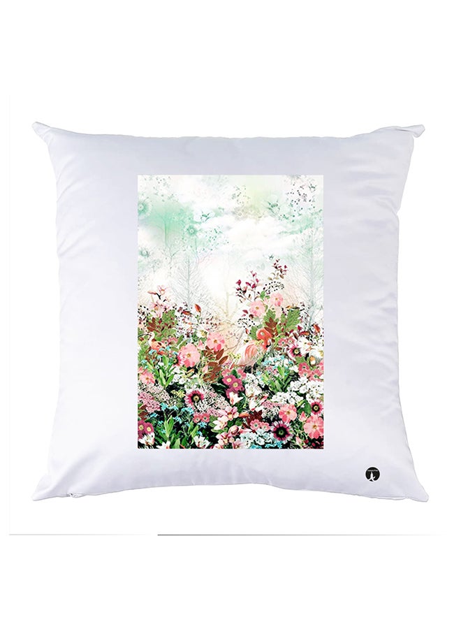 Printed Pillow Case polyester White 30x30cm