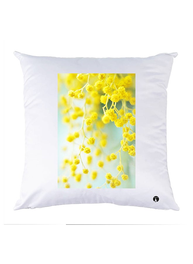 غطاء وسادة مطبوع polyester أبيض 30x30سم