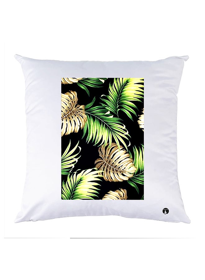 Printed Pillow Case Polyester White 30x30cm