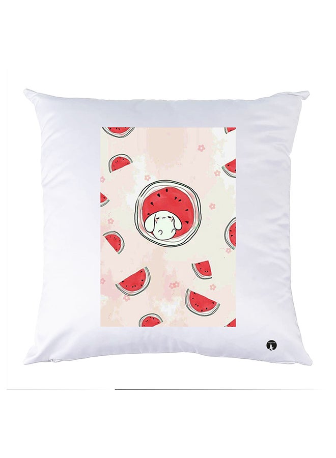 وسادة مزيّنة بنقشة مطبوعة polyester أبيض 30x30سم