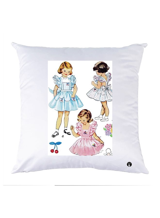 بي بي غطاء وسادة مطبوع polyester أبيض 30x30سم