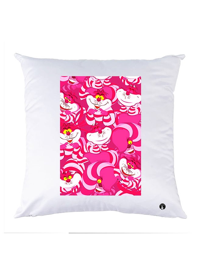 غطاء وسادة مطبوع polyester أبيض 30x30سم