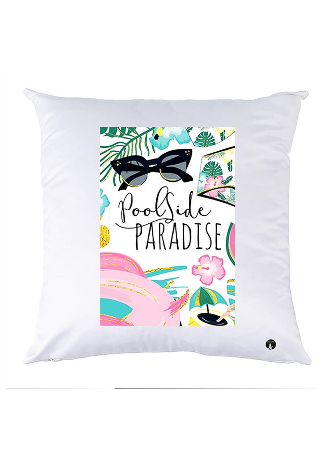 Printed Pillow polyester White 30x30cm