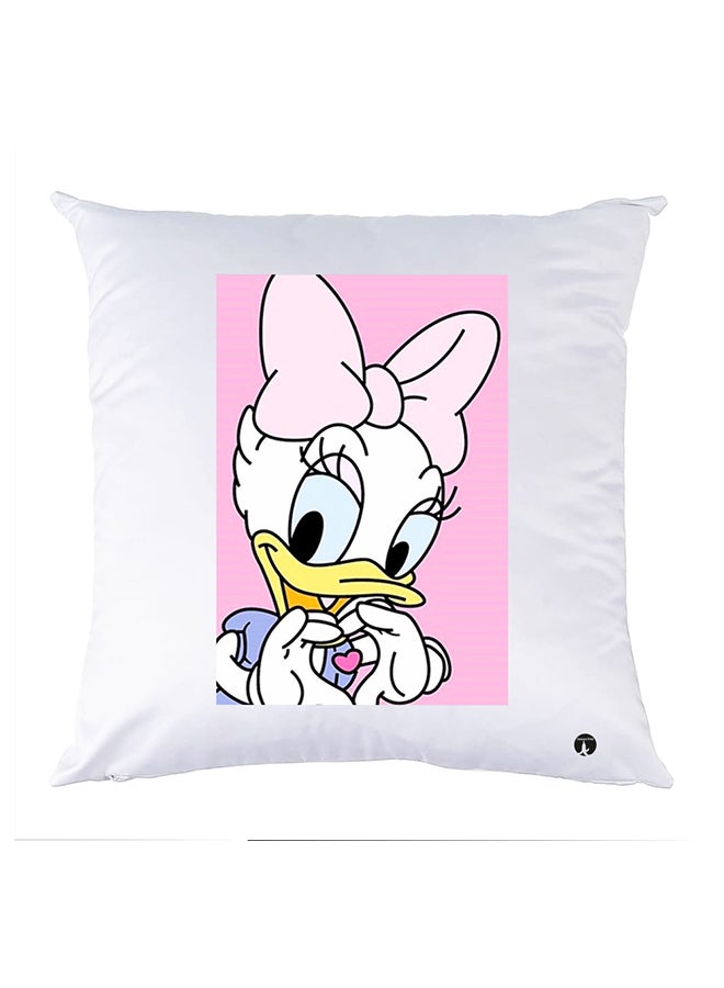 Printed Pillow Polyester White 30x30cm