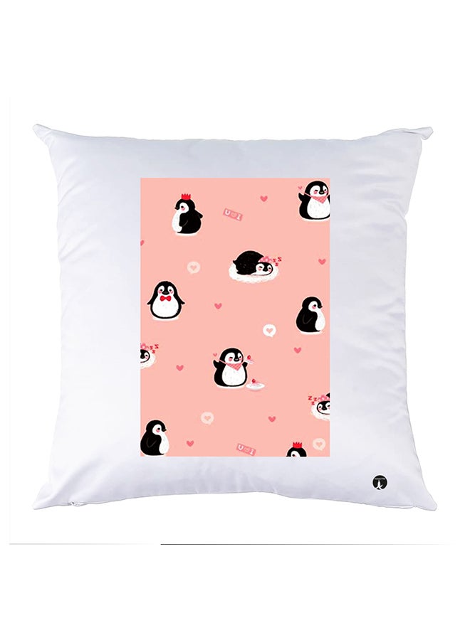 وسادة مزيّنة بنقشة مطبوعة polyester أبيض 30x30سم