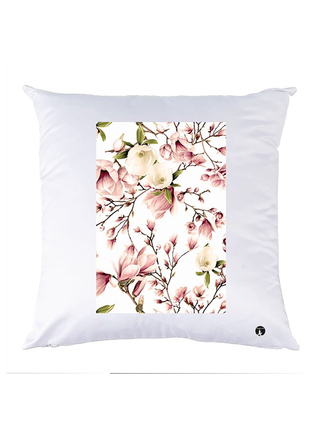 غطاء وسادة مطبوع polyester أبيض 30x30سم