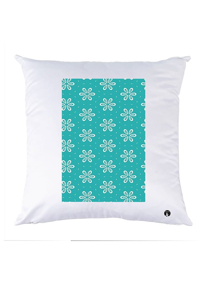 وسادة مزيّنة بنقشة مطبوعة polyester أبيض 30x30سم