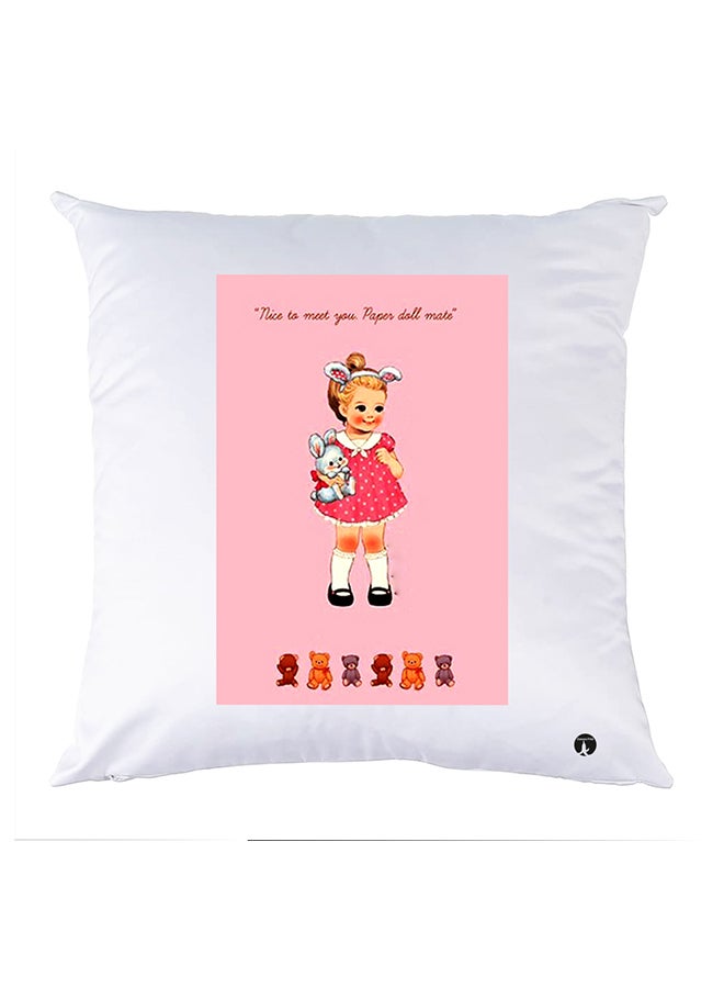 بي بي وسادة مزيّنة بنقشة مطبوعة polyester أبيض 30x30سم