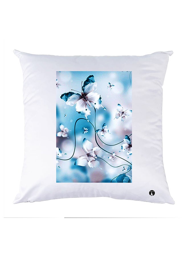 بي بي غطاء وسادة مطبوع بوليستر أبيض 30x30سم