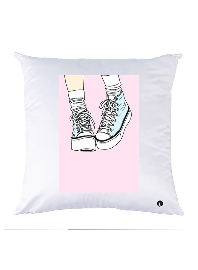 Printed Pillow Case polyester White 30x30cm