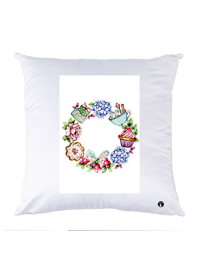 بي بي وسادة مزيّنة بنقشة مطبوعة polyester أبيض 30x30سم