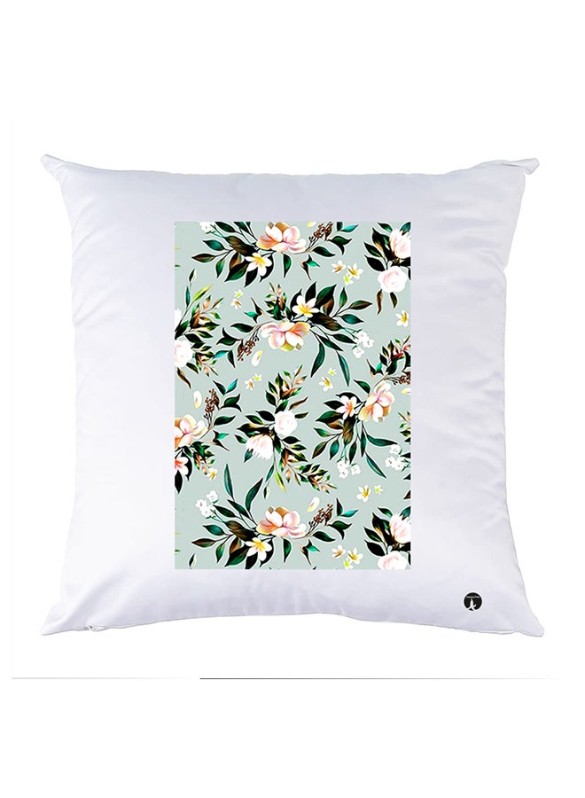 غطاء وسادة مطبوع polyester أبيض 30x30سم