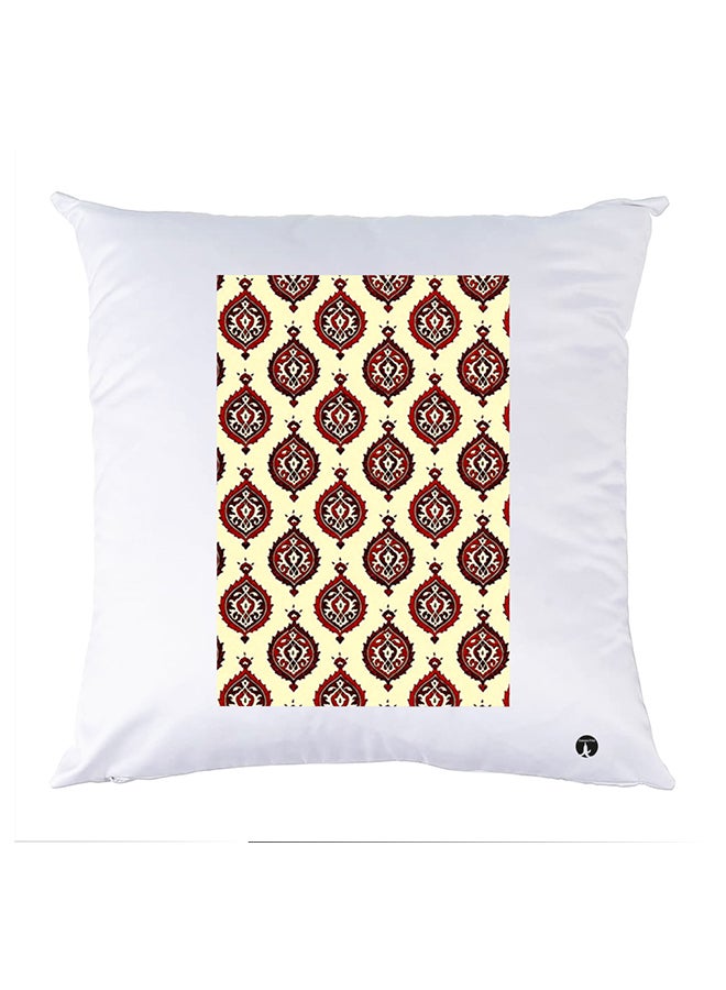 غطاء وسادة مطبوع polyester أبيض 30x30سم