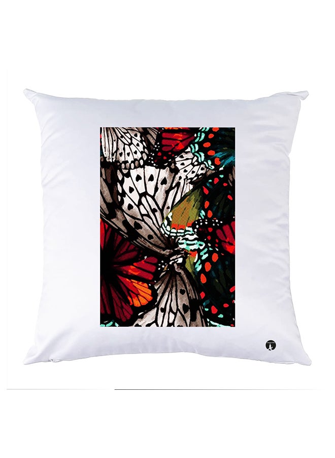 غطاء وسادة مطبوع polyester أبيض 30x30سم