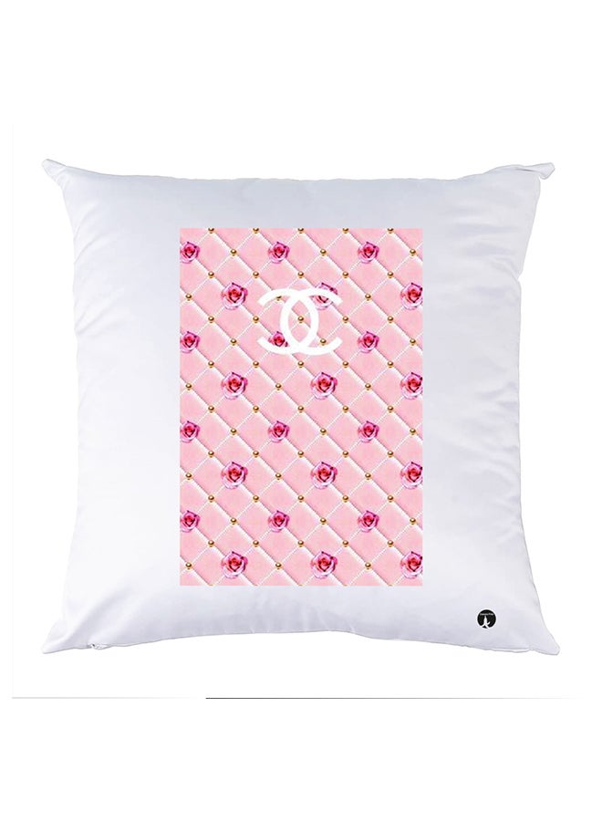 Printed Pillow Case polyester White 30x30cm