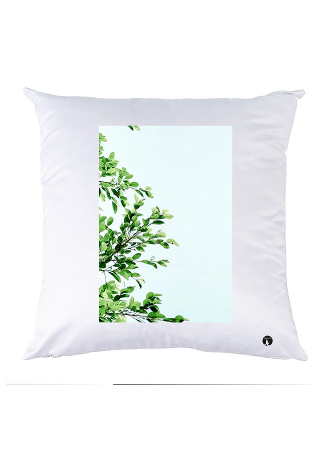 غطاء وسادة مطبوع polyester أبيض 30x30سم
