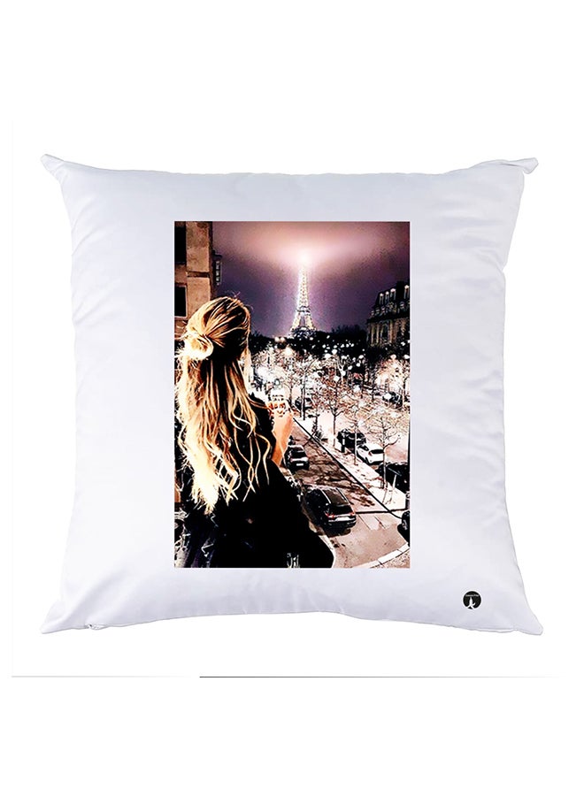 بي بي وسادة مزيّنة بنقشة مطبوعة polyester أبيض 30x30سم