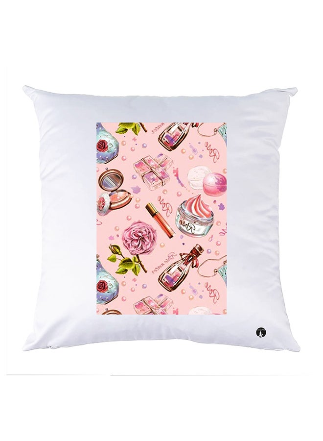 وسادة مزيّنة بنقشة مطبوعة polyester أبيض 30x30سم