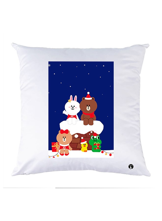 بي بي غطاء وسادة مطبوع polyester أبيض 30x30سم