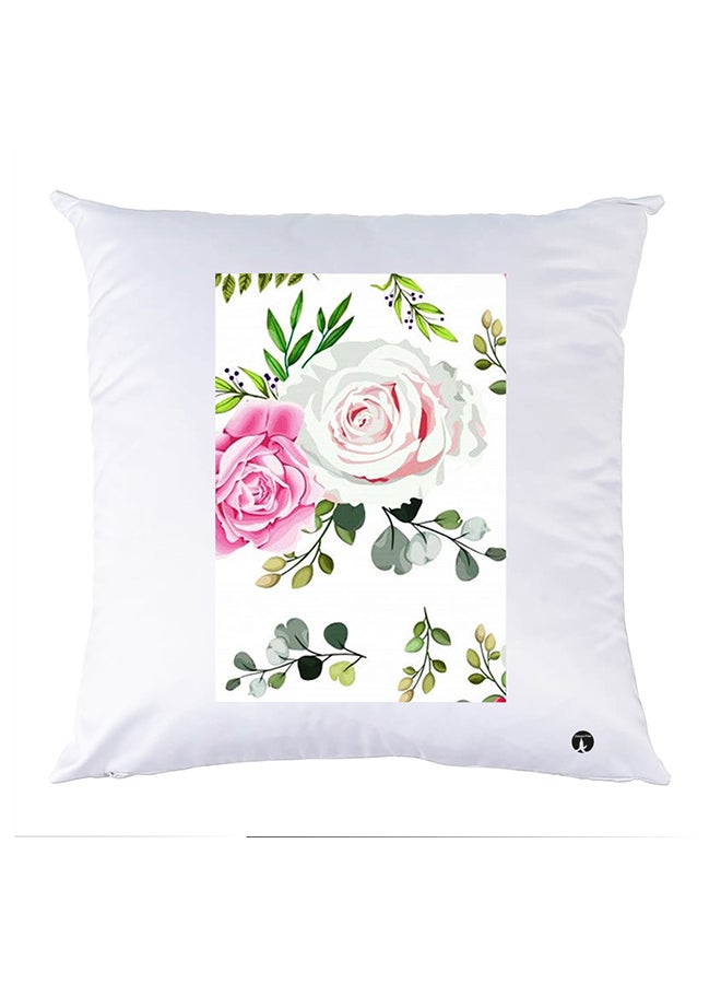 Printed Pillow Case polyester White 30x30cm