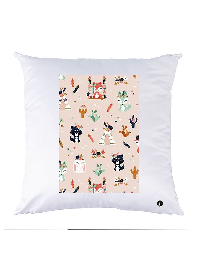 بي بي غطاء وسادة مطبوع polyester أبيض 30x30سم