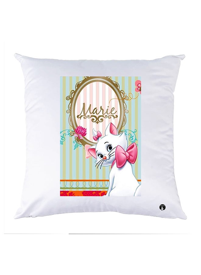 غطاء وسادة مطبوع polyester أبيض 30x30سم