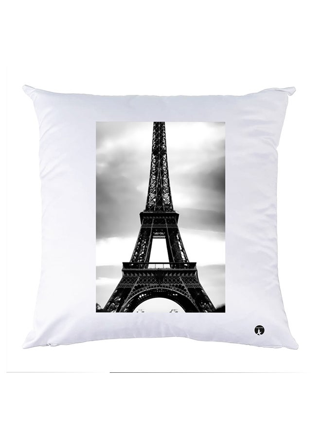 غطاء وسادة مطبوع polyester أبيض 30x30سم