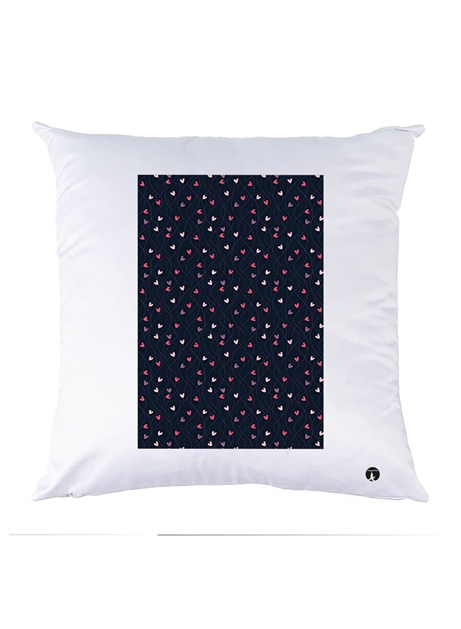 غطاء وسادة مطبوع polyester أبيض 30x30سم
