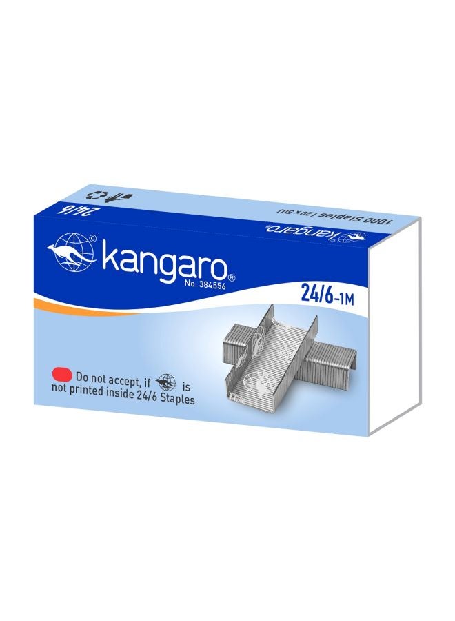 Kangaro 1000-Piece Staple Pins Silver - Image 1