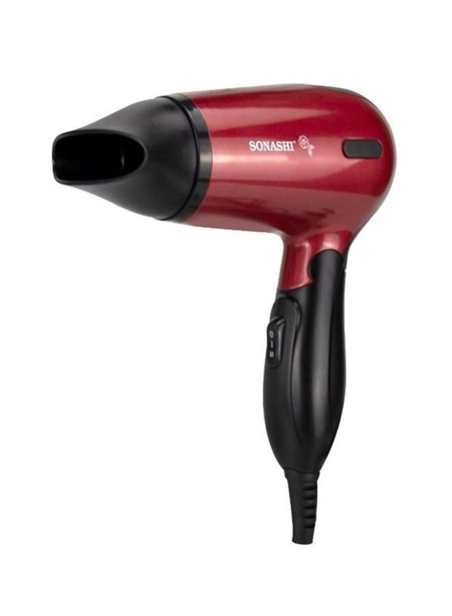 SONASHI Hair Dryer Powerful Drying Performance With 2 Heat And 2 Speed Settings | Lightweight and Portable With Overheat Protection / Foldable Handle | for Easy Storage Shd-5005 Grey/black 1300w Red/Black  - Image 2