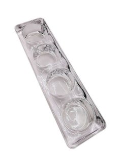 asmat Butterfly Shape Candle Holder With Candles Set Clear 23x6cm  - Image 4
