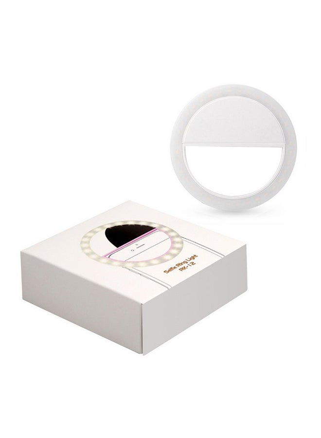 فلاش كاميرا محمول مزود بحلقة إضاءة LED لالتقاط صور السيلفي أبيض - Image 2