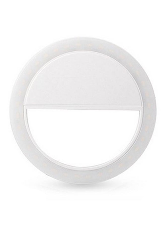 فلاش كاميرا محمول مزود بحلقة إضاءة LED لالتقاط صور السيلفي أبيض - Image 1