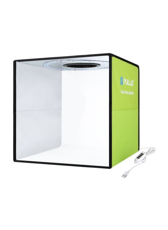 بولوز ستوديو إضاءة سوفت بوكس قابل للطي مع منفذ USB 30x30x30سم أخضر/أبيض  - Image 1