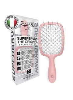 JANEKE Superbrush Detangler Brush Baby Pink/White  - Image 2