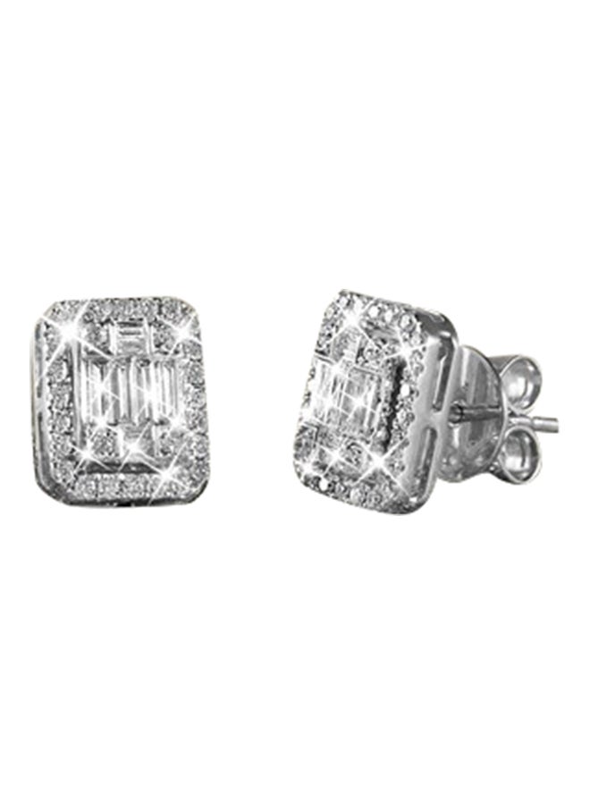 0.5 Ct Diamond Emerald Cut Earrings White Gold  - Image 2