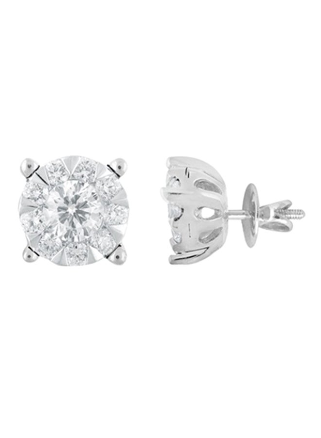 1.5 Ct Daimond Mirage Classic Earrings White Gold  - Image 2