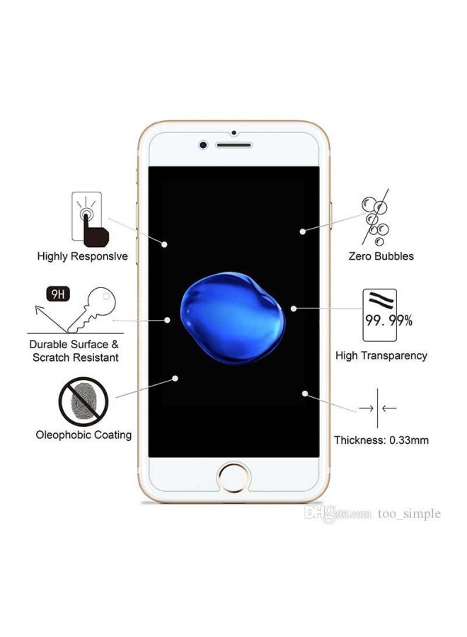 9H Tempered Glass Screen Protector For Apple iPhone 7/8 Plus Clear - Image 2