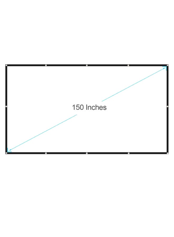 Anti-Crease Foldable Projector Screen V7271-150_P White/Black - Image 2