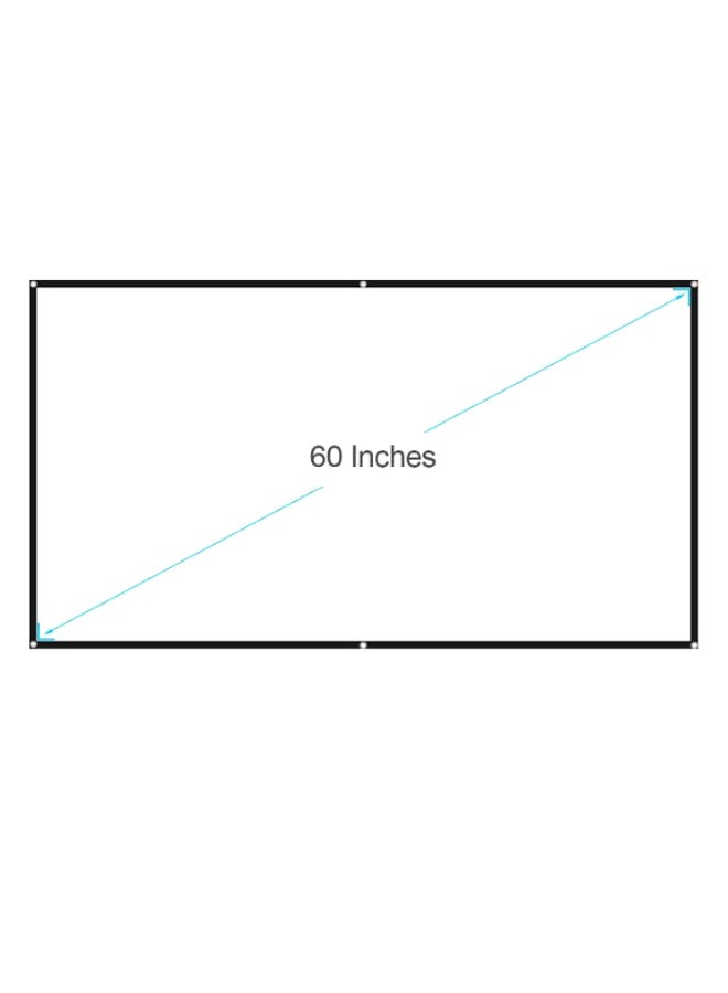 Anti-Crease Foldable Projector Screen V7271-60_P White/Black - Image 2