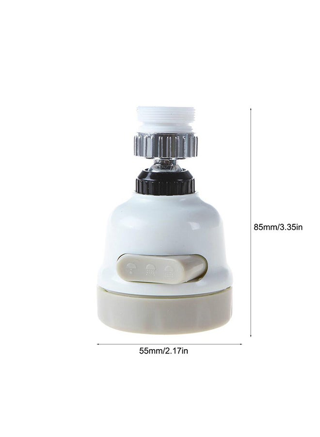 Faucet Pressurized Flower Sprinkler Splash-proof Filter Domestic Tap Water White/Grey 55x55x85mm - Image 3