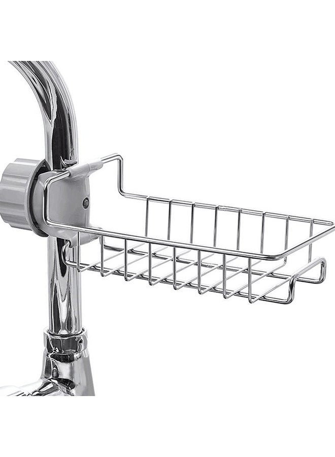 رف تخزين من الستانلس ستيل للتعليق في الحوض السّاخن فضي 250x80x55مم - Image 1