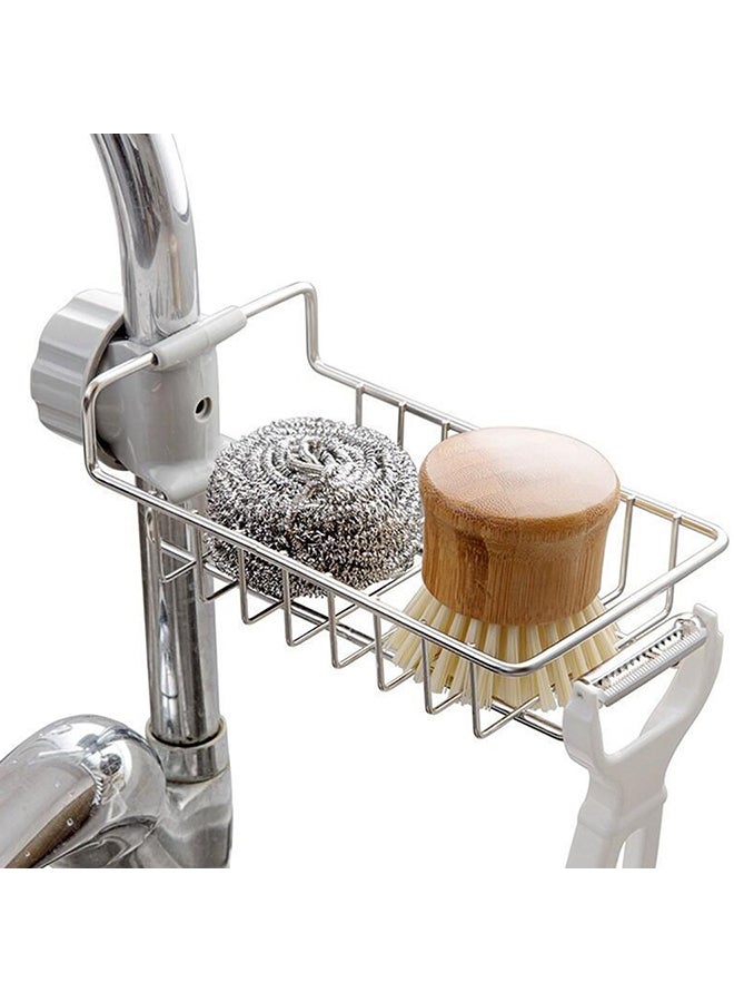 رف تخزين من الستانلس ستيل للتعليق في الحوض السّاخن فضي 250x80x55مم - Image 2