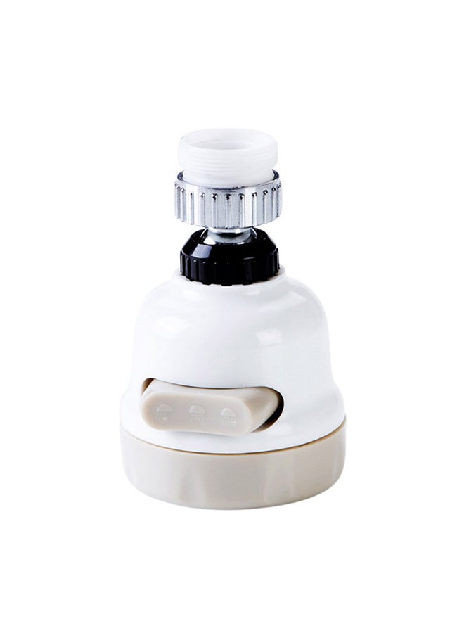 Degree Rotation Faucet Booster Shower Head  Tap White 85x53x50mm - Image 1