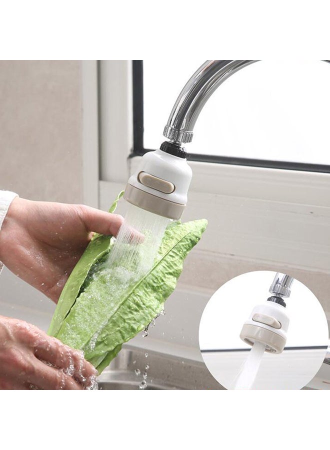 Degree Rotation Faucet Booster Shower Head  Tap White 85x53x50mm - Image 3